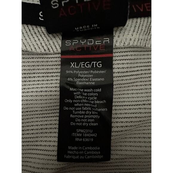 Spyder Active Men's Short-Sleeve 4-Way Stretch T-Shirt Size XL White - Picture 5 of 6